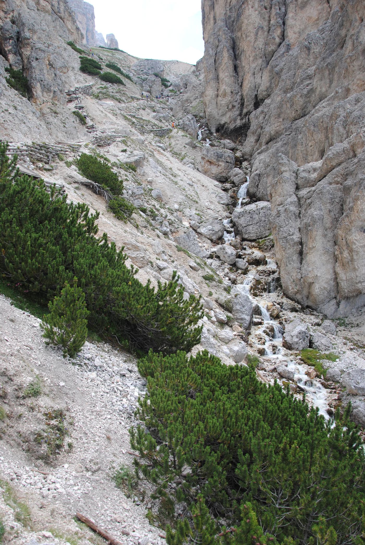 Aufstieg nach dem Rifugio Scotoni