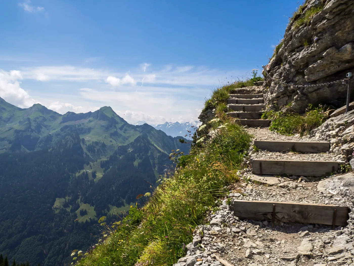 Weg am Abgrund