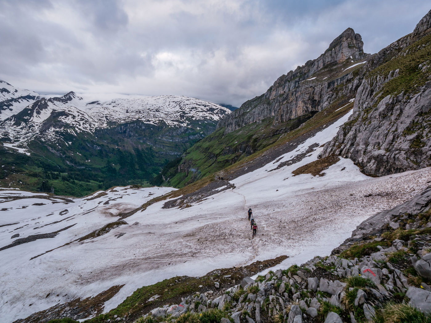 Schneefelder zwischen Glärnischhütte und Glärnischfirn