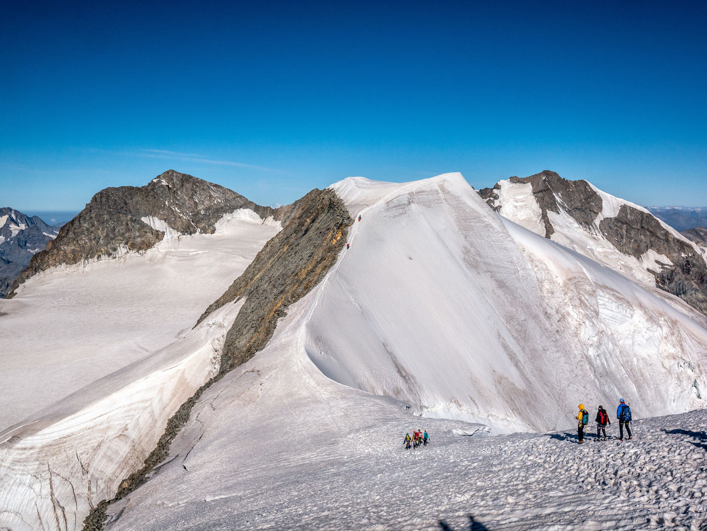 Blick zum Hauptgipfel des Piz Palü