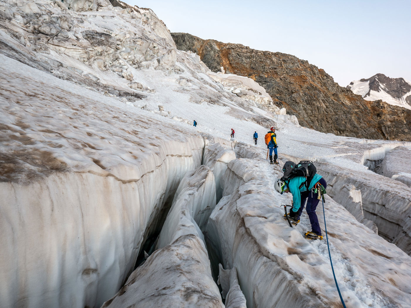 Gletscherspalten am Piz Palü