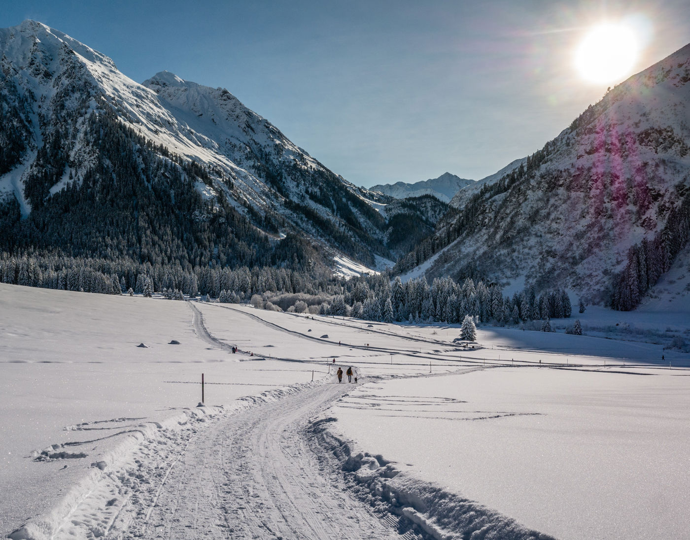 Winterwanderung Klosters Platz - Alp Garfiun
