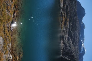 Der Distelsee unterhalb des Brudelhorn lädt zu einer Rast ein