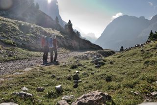 Wanderer mit Rucksack