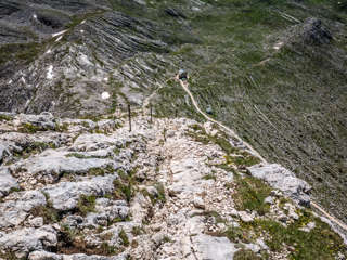 Seilversicherung am Seekofel