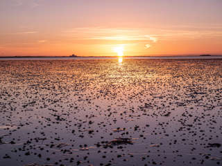 Sonnenuntergang im Watt