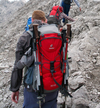 Mein alter Rucksack für Hochtouren