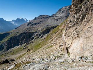 Weg zur Cabane des Aiguilles Rouges